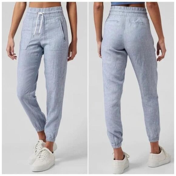Athleta Pants - Athleta Cabo Linen Women's Petite Jogger Pants Size 4P